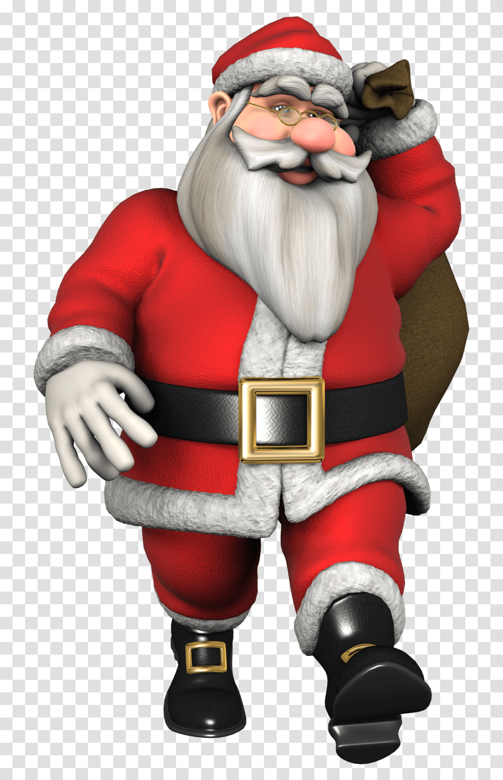 Father Christmas Free Santa Claus Animated, Toy, Person, Human, Plush Transparent Png