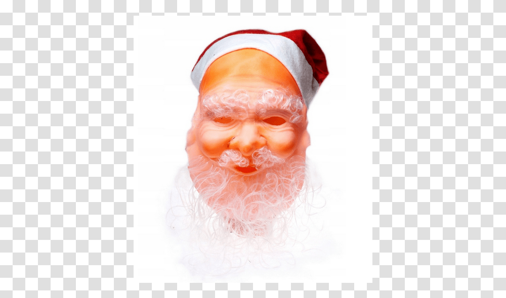 Father Christmas Mask, Head, Face, Person Transparent Png
