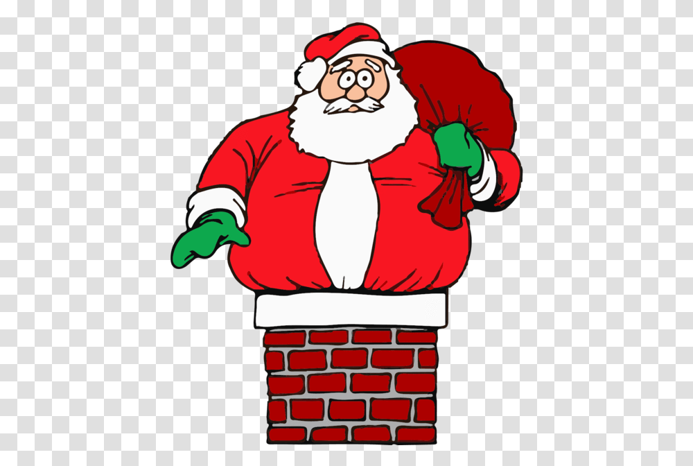 Father Christmas Stuck In Chimney Clipart Download Santa Stuck In Chimney Clipart, Person, Performer, Costume, Face Transparent Png