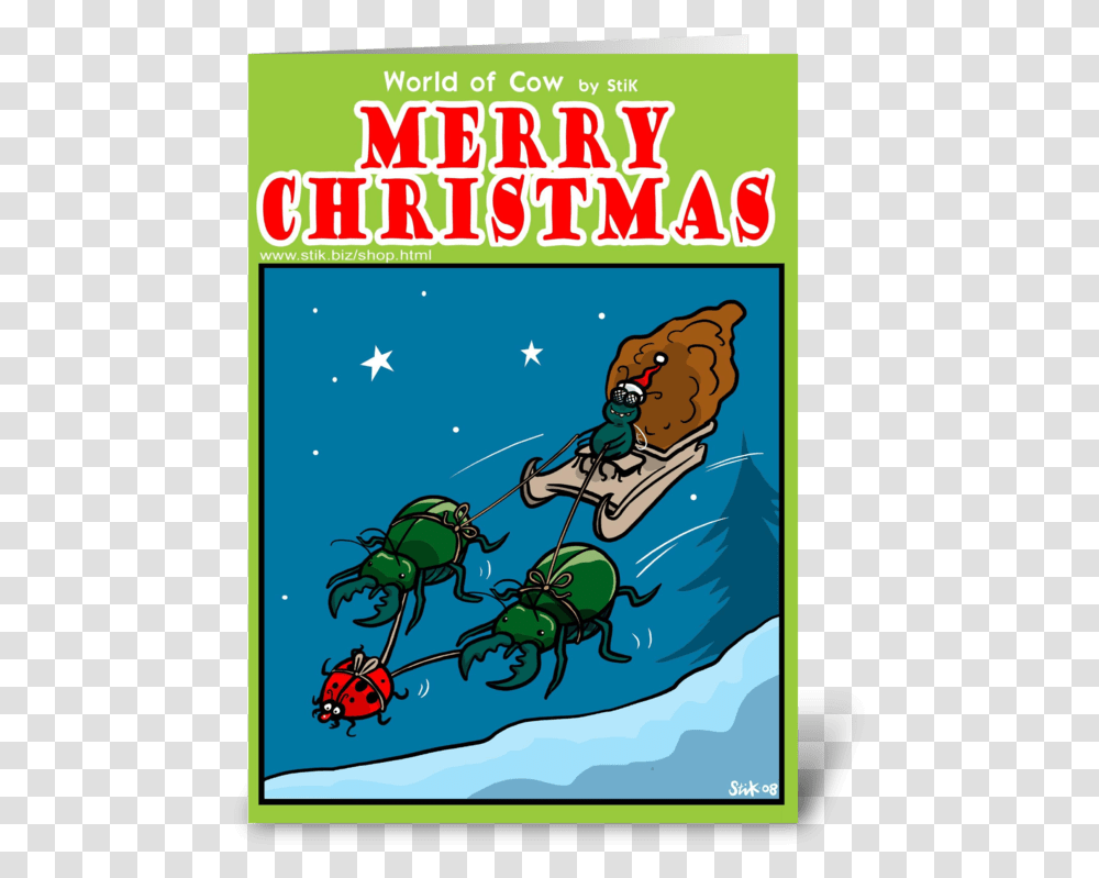 Father Fly Christmas Greeting Card Cartoon, Poster, Advertisement, Invertebrate, Animal Transparent Png