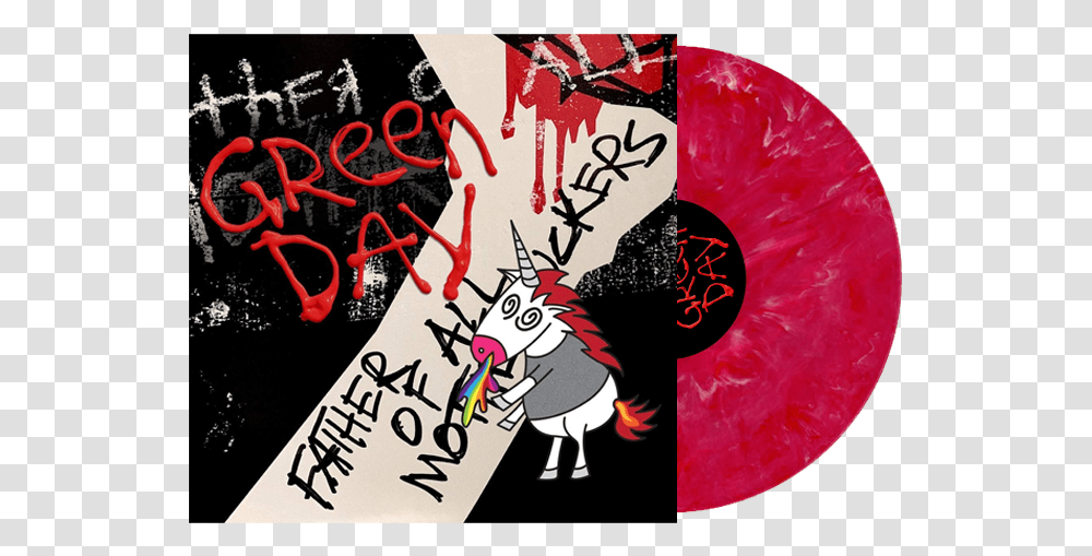 Father Of All Limited Edition Red Amp White Ghostly Colour Green Day Father Of All, Label, Handwriting, Calligraphy Transparent Png