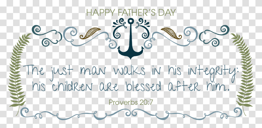 Father's Day Clip Art Scripture Happy Fathers Day, Hook, Anchor, Calligraphy Transparent Png