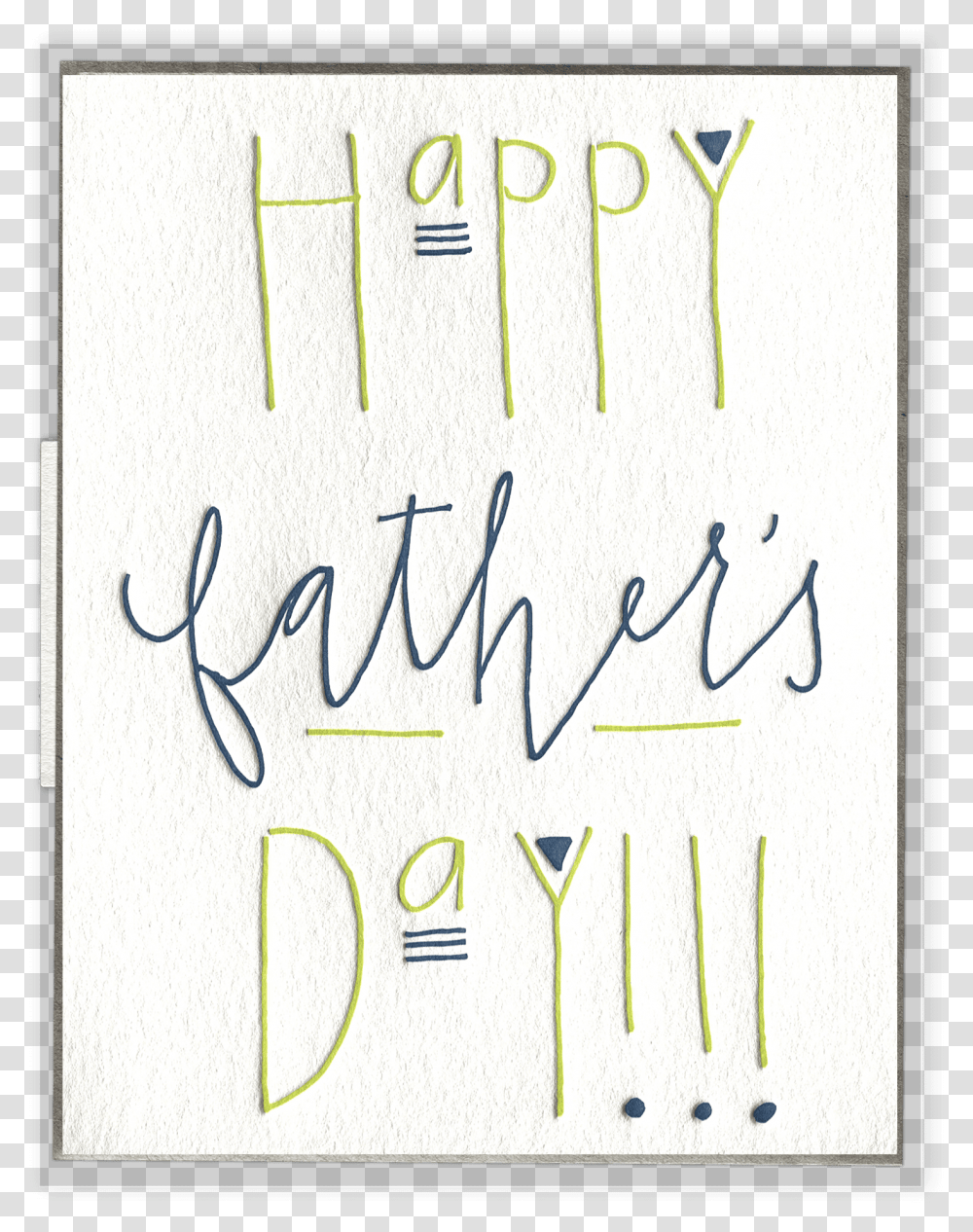 Father's Day Letterpress Greeting Card Calligraphy, Handwriting, Scissors, Blade Transparent Png