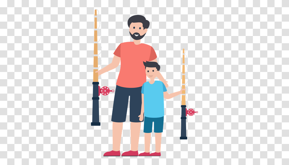 Father Son Love Icon Of Flat Style Available In Svg Father Son Hunting Cartoon, Person, Human, People, Family Transparent Png