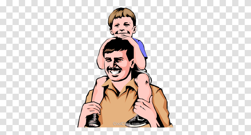 Father Son Royalty Free Vector Clip Art Illustration, Laughing, Face, Person, Human Transparent Png