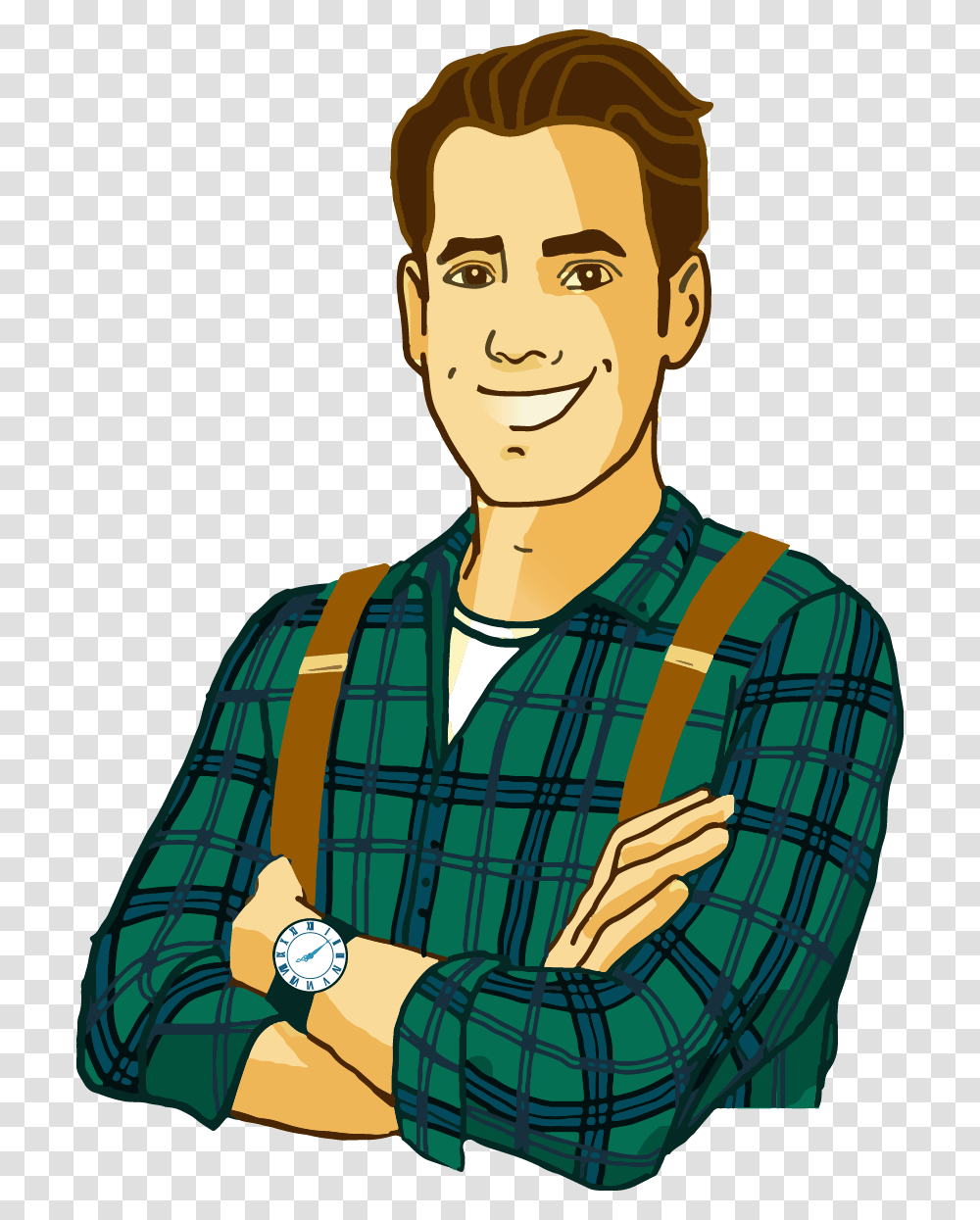Father Time, Person, Suspenders, Hand Transparent Png
