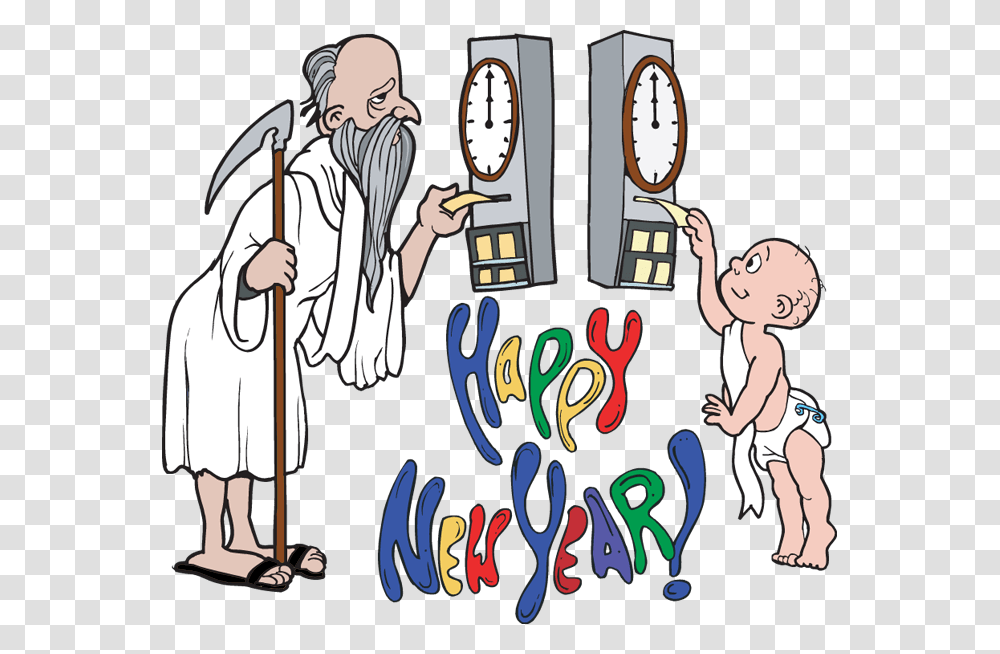 Father Time New Year Clip Art Merry Christmas And Happy New Year, Clock Tower, Architecture, Building, Sport Transparent Png