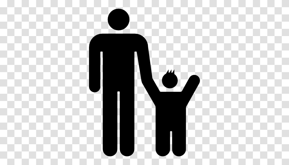 Father With Son, Hand, Holding Hands, Stencil Transparent Png