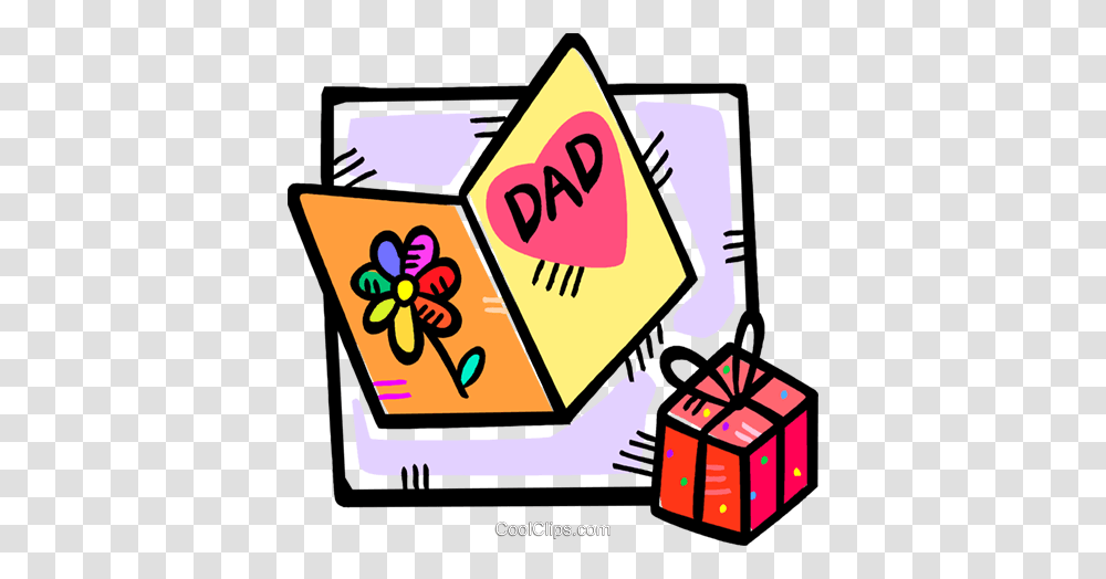 Fathers Day Card And A Gift Royalty Free Vector Clip Art, Road Sign, Rubix Cube Transparent Png