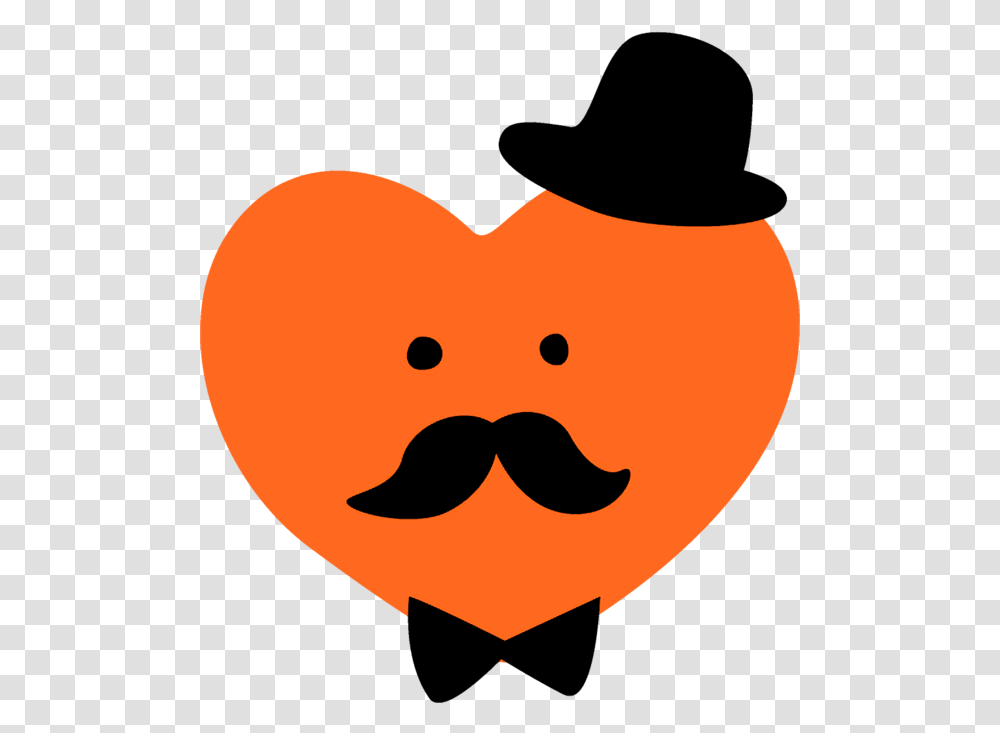 Fathers Day Clip Art Moustache Orange For Fathers Day Happy, Label, Text, Heart, Mustache Transparent Png