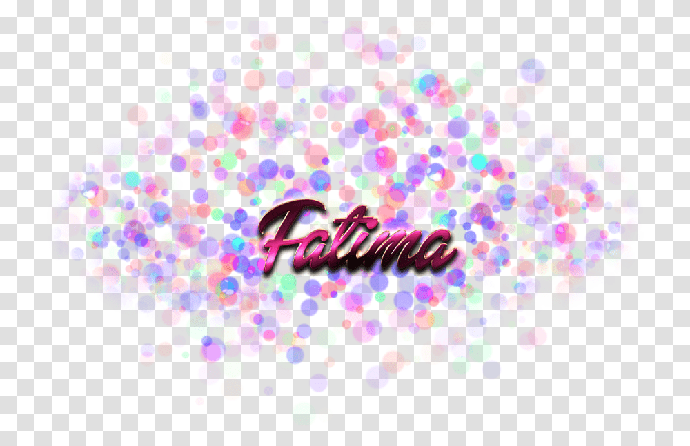 Fatima Name Logo Bokeh, Paper, Light Transparent Png