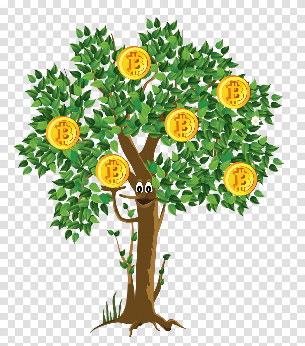 Faucet Exchange Money Tree Bitcoin Cryptocurrency Clipart Money Tree Clip Art, Graphics, Floral Design, Pattern, Cross Transparent Png