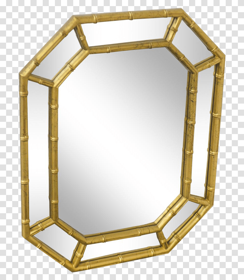 Faux Bamboo Vintage Gold Frame Wall Mirror Chairish Architecture Transparent Png