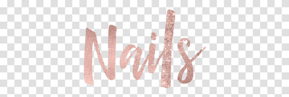 Faux Rose Gold Glitter Look And Black Calligraphy, Text, Alphabet, Rug, Handwriting Transparent Png