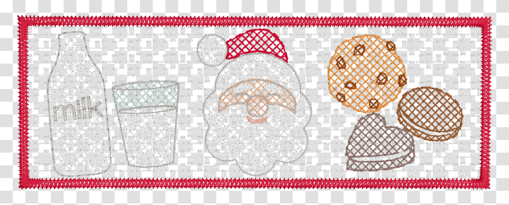 Faux Smock Santa Milk And Cookies Quick Stitch Embroidery, Rug, Applique, Patchwork, Pattern Transparent Png