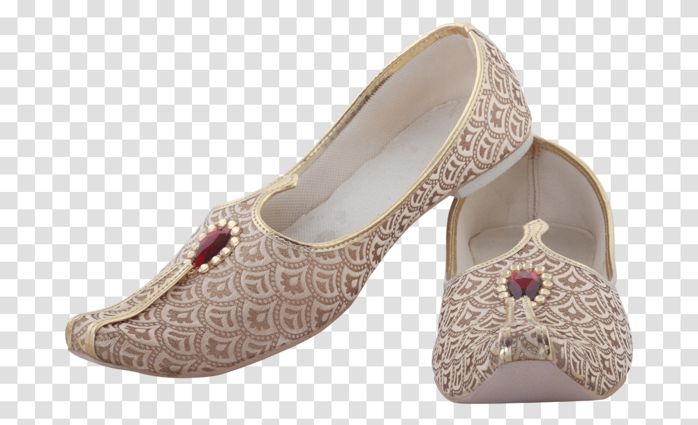 Fawn Juti For Festival Zari Embroidery Jutti, Apparel, Shoe, Footwear Transparent Png