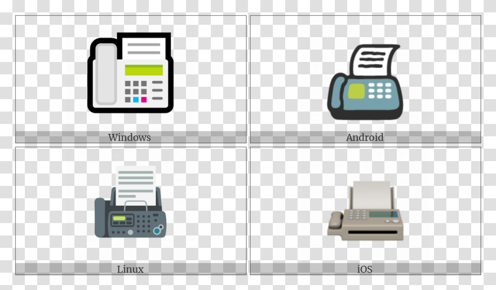 Fax Machine On Various Operating Systems Emoji, Printer, Electronics Transparent Png