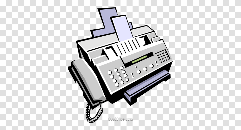 Fax Machine Royalty Free Vector Clip Art Illustration, Electronics, Stereo Transparent Png