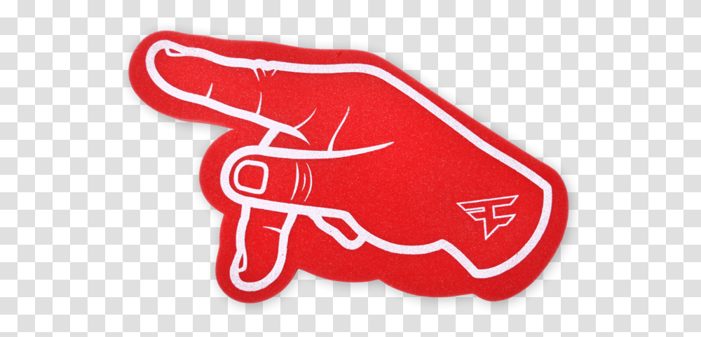 Faze Up Foam Finger, Label, Sea, Nature Transparent Png