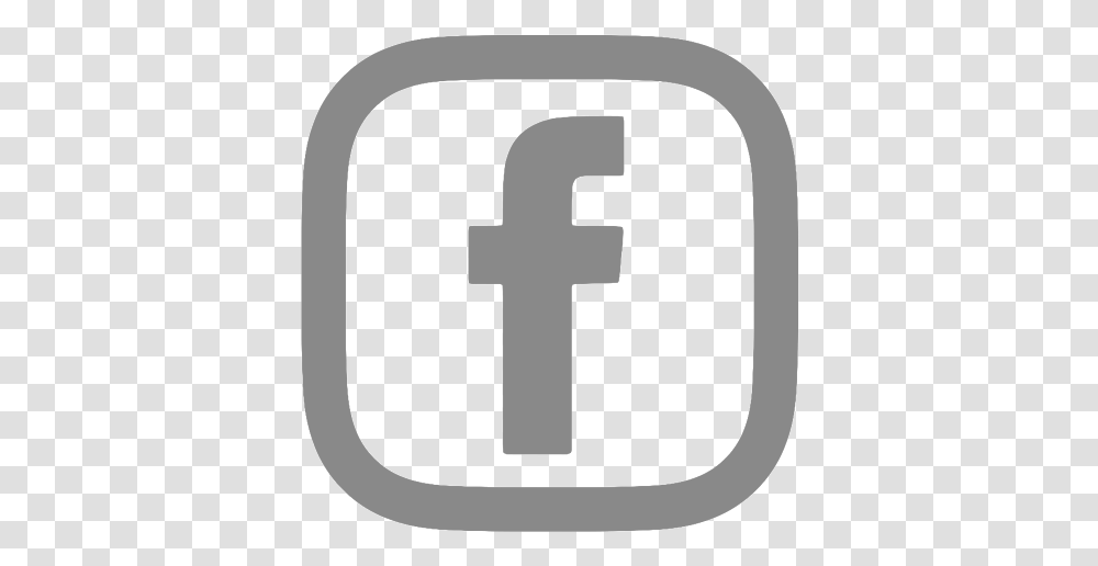 Fb Logo Gray Small Facebook, Number, Cross Transparent Png