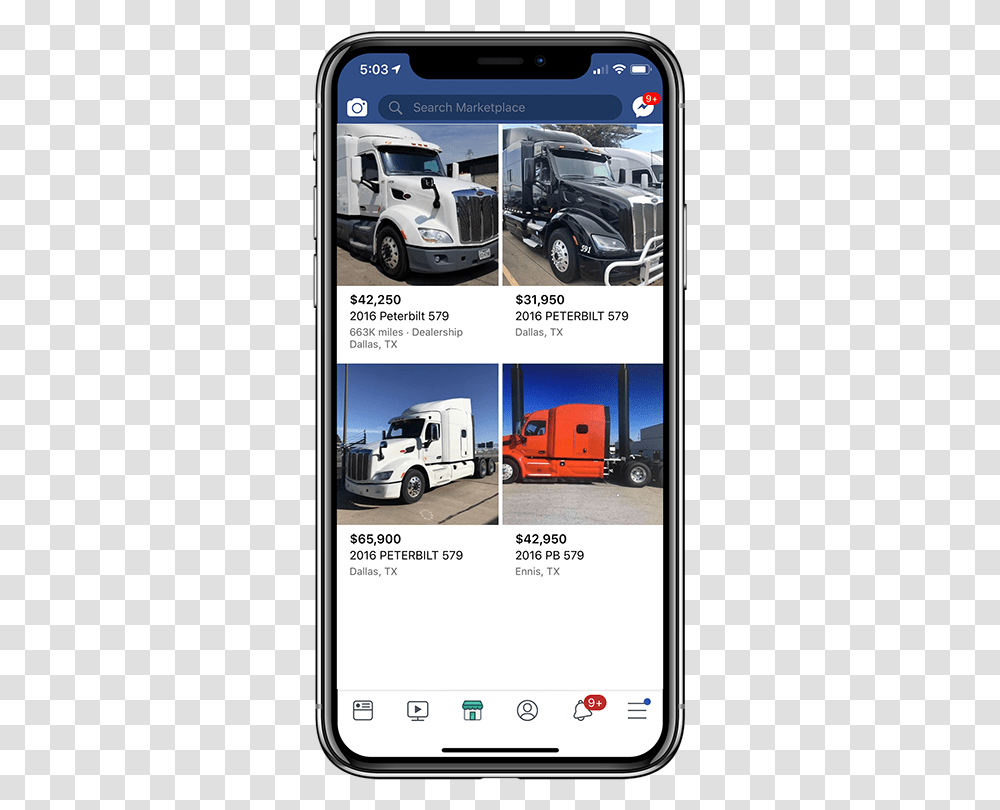 Fb Marketplace Listings Commercial Vehicle, Truck, Transportation, Bumper, Trailer Truck Transparent Png