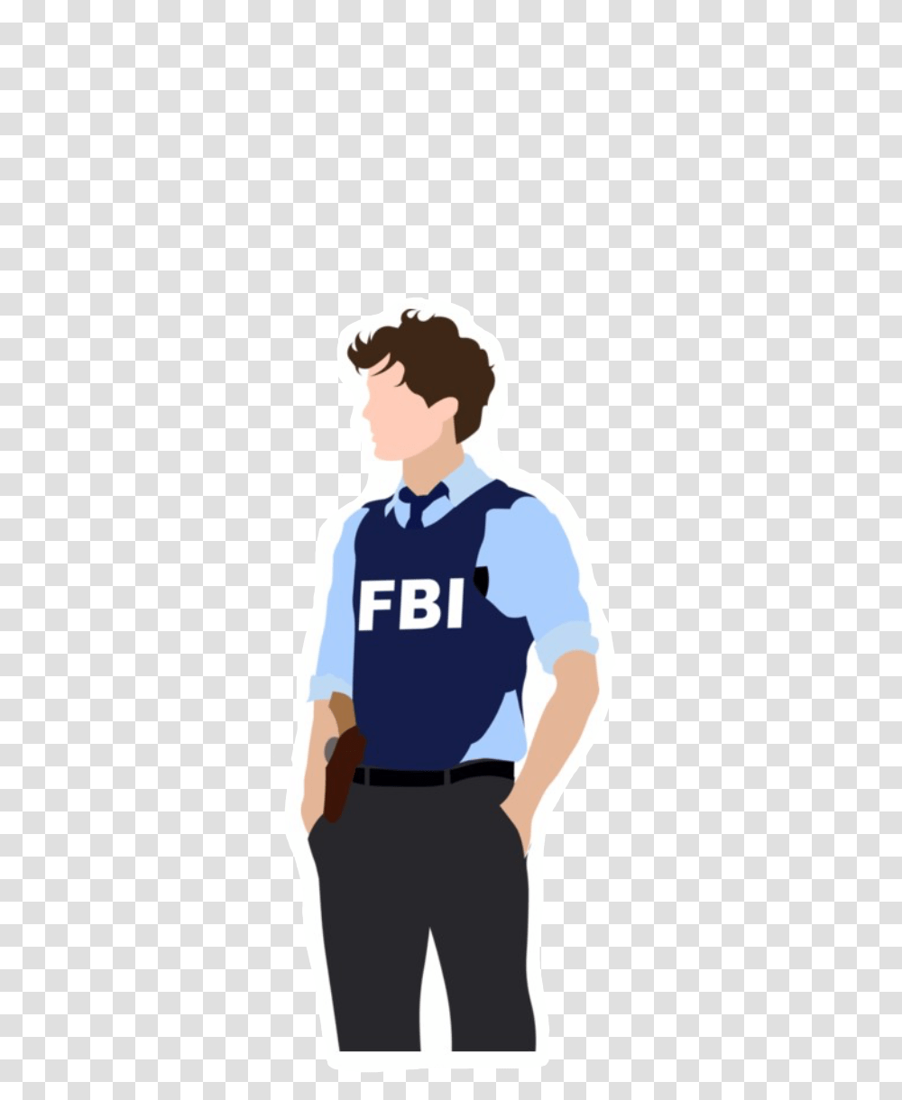 Fbi Agent Clipart Stickers Pack Criminal Minds, Person, Shirt, Jersey Transparent Png