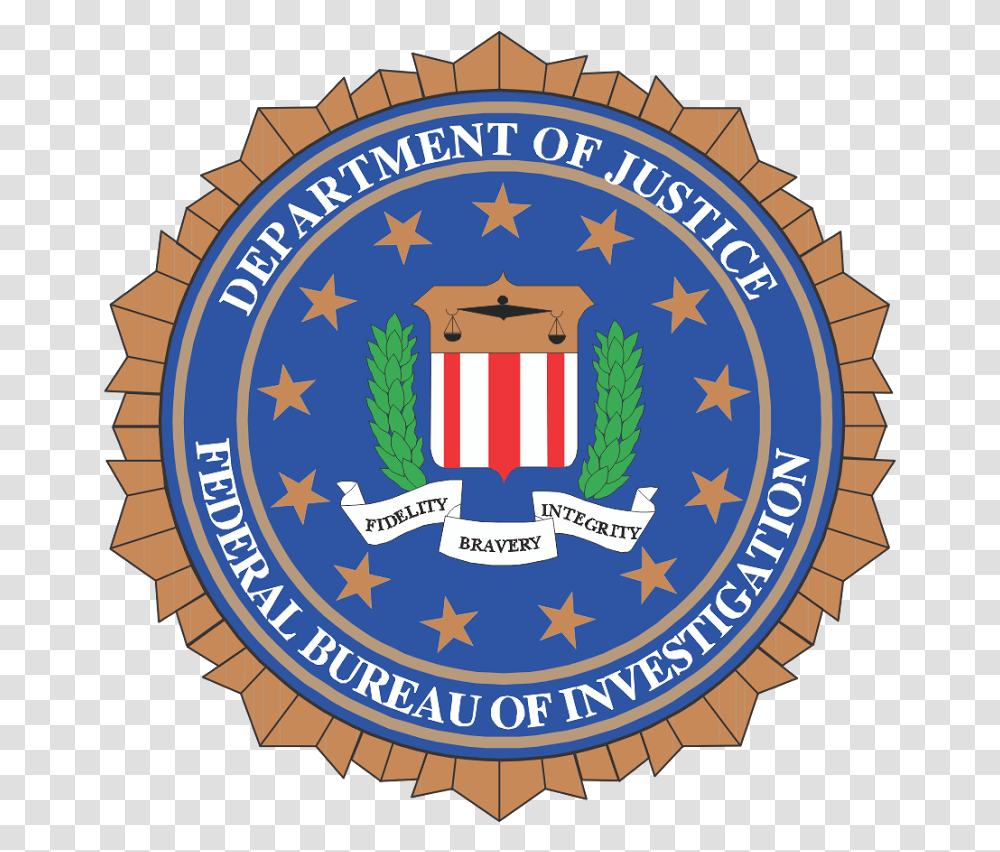 Fbi Logo Federal Bureau Of Investigation, Symbol, Trademark, Badge, Emblem Transparent Png
