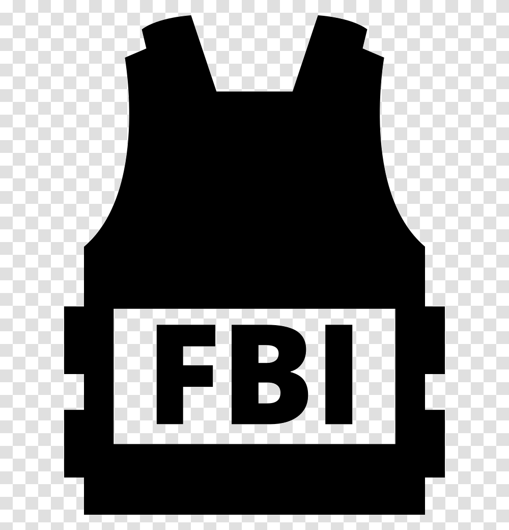 Fbi Waistcoat Protection Tool Icon Free Download, Apparel, Stencil, Tank Top Transparent Png