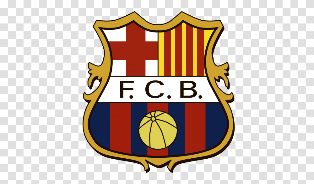 Fc Barcelona Fc Barcelona Retro Logo, Shield, Armor Transparent Png