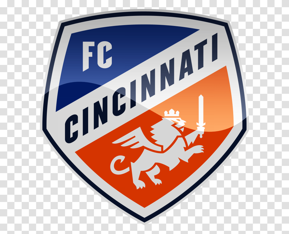 Fc Cincinnati Hd Logo Logo Fc Cincinnati, Road Sign, Armor Transparent Png