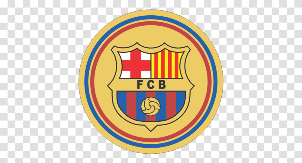 Fcb Team Round Decal Barcelona Logo Black And White, Symbol, Trademark, Badge, Armor Transparent Png