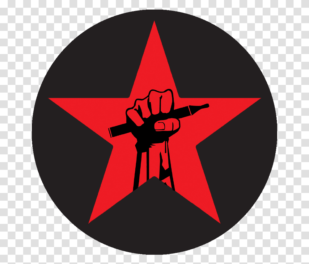 Fda Red Star Vapor Red Star Vapor Logo, Hand, Symbol, Star Symbol Transparent Png