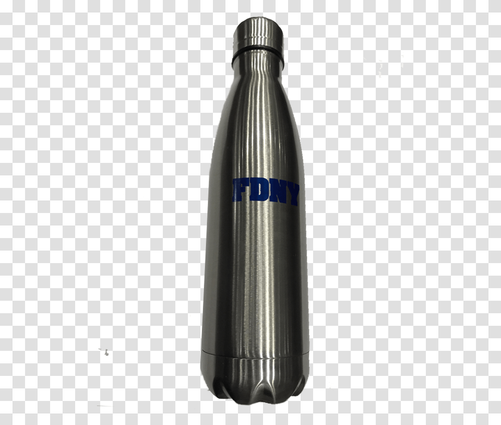 Fdny Metal Water Bottle Water Bottle, Lighting, Weapon, Cylinder, Spotlight Transparent Png