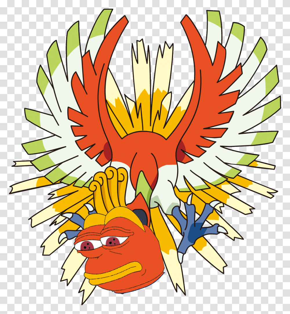 Fearow And Ho Oh, Emblem, Poster, Advertisement Transparent Png