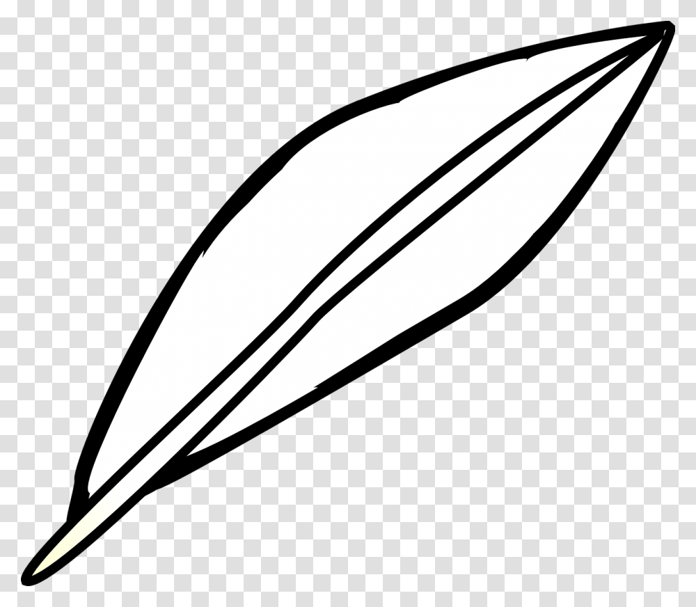 Feather Bird Lightweight Simple Animal Wing Outline Of A Feather, Plant, Weapon, Weaponry, Flower Transparent Png