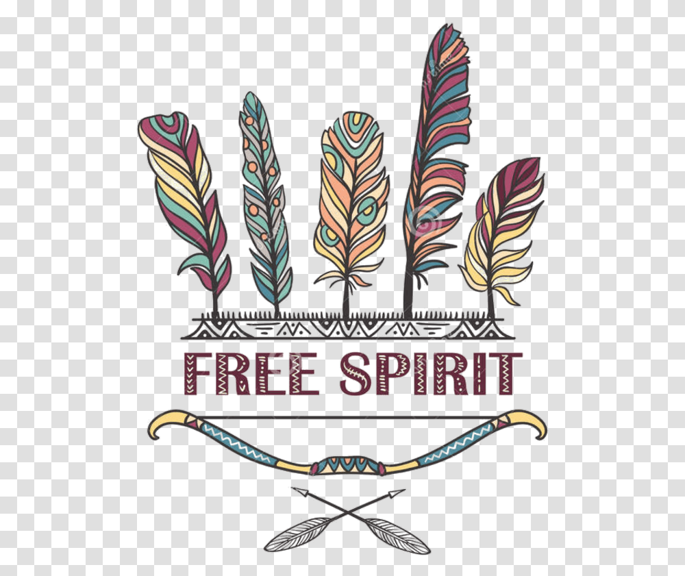 Feather Boho Bohemian Sticker Watercolor Bohofeathers Feathers And Arrows Free Spirit, Architecture, Building, Emblem Transparent Png