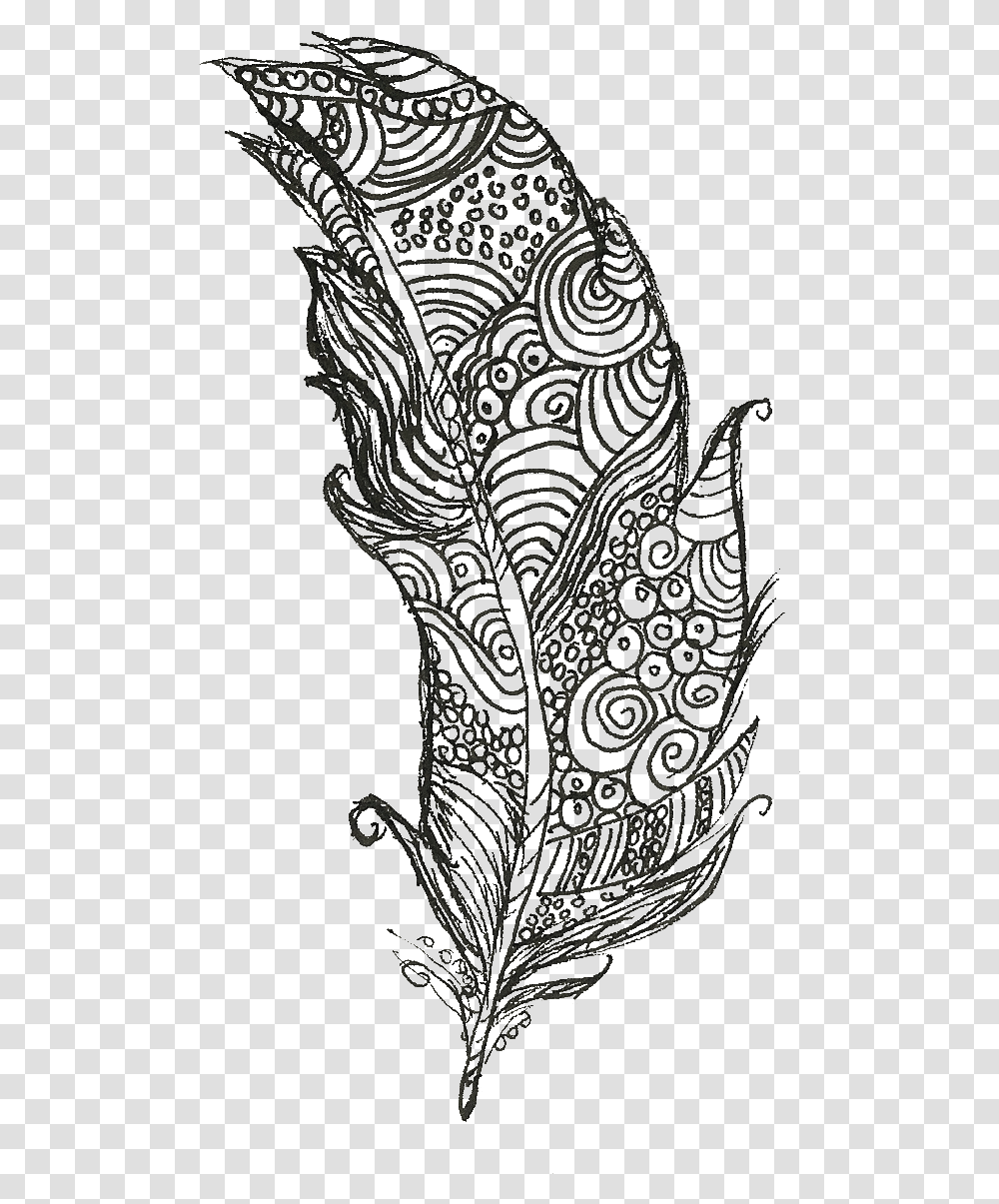 Feather Doodle Sisshart Feather Doodle For, Rug, Outdoors, Pattern, Stencil Transparent Png