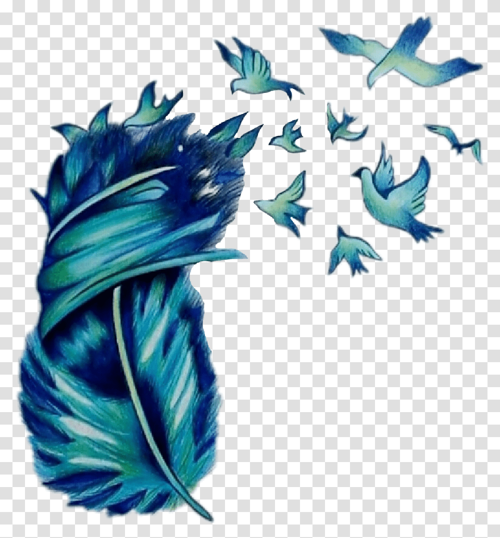 Feather Drawing Birds And Feathers Art, Plant, Iris, Flower Transparent Png