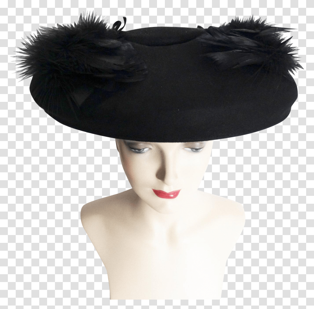 Feather Hat Girl, Apparel, Person, Human Transparent Png