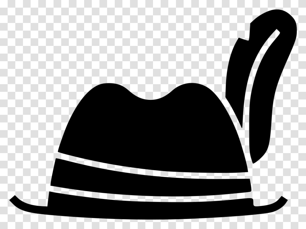 Feather In Cap Icon, Apparel, Silhouette, Hat Transparent Png