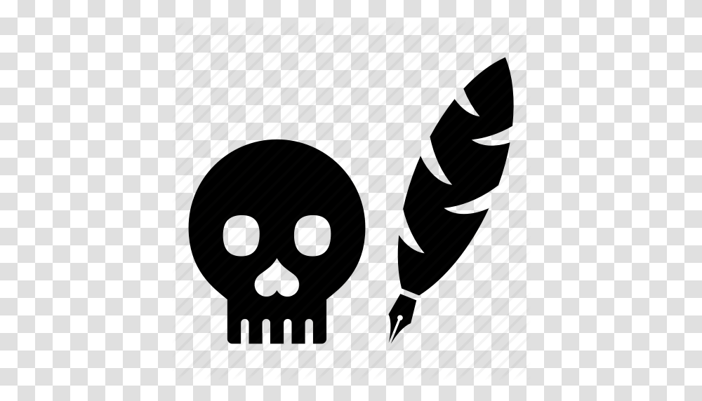 Feather Literature Quill Shakespeare Skull Writing Icon, Weapon, Ammunition, Piano, Leisure Activities Transparent Png
