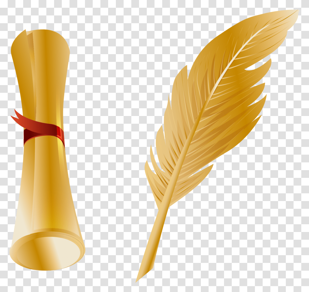 Feather Pen And Paper, Lamp, Plant, Musical Instrument, Scroll Transparent Png