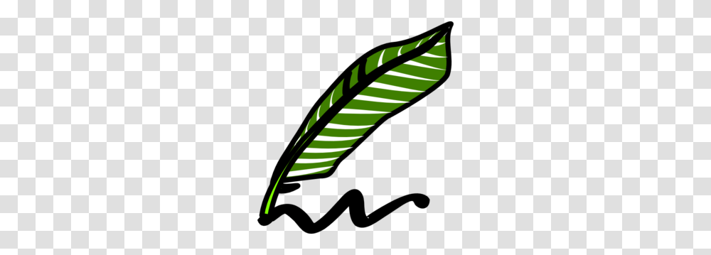 Feather Pen Clipart, Leaf, Plant, Green, Bow Transparent Png