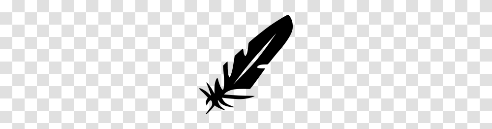 Feather Silhouette, Gray, World Of Warcraft Transparent Png