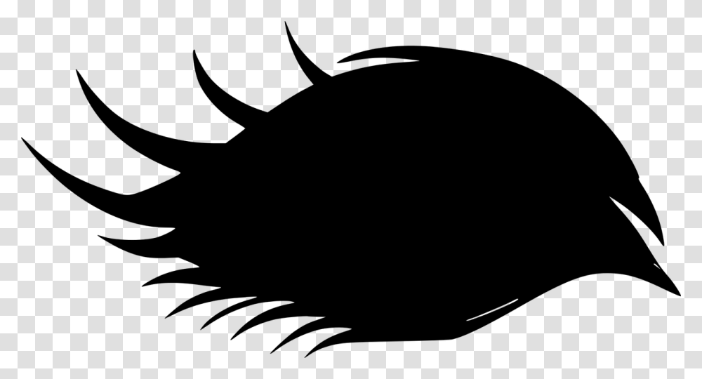 Feather Silhouette Sticker Clipart Eyelash, Gray, World Of Warcraft Transparent Png