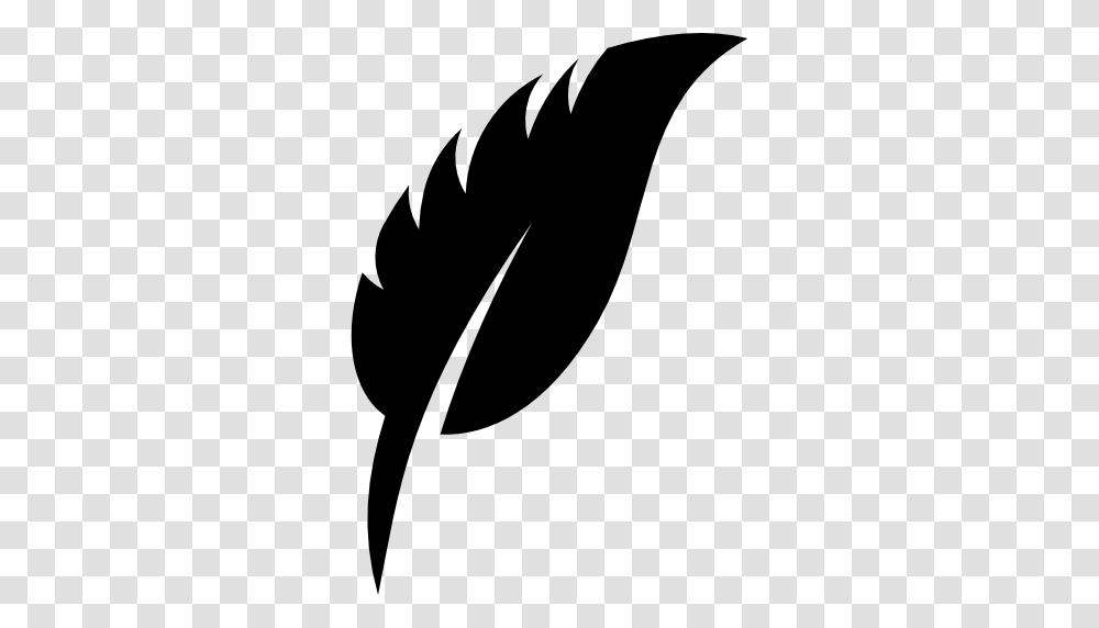 Feather, Stencil, Silhouette Transparent Png