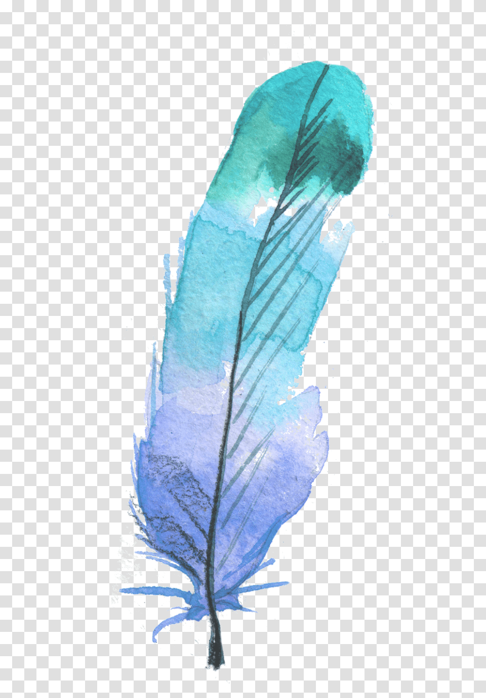 Feather Watercolor Painting, Ice, Outdoors, Nature Transparent Png