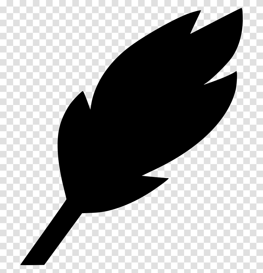 Feather Write Edit Draw Instrument Drawing, Silhouette, Stencil, Shark, Sea Life Transparent Png