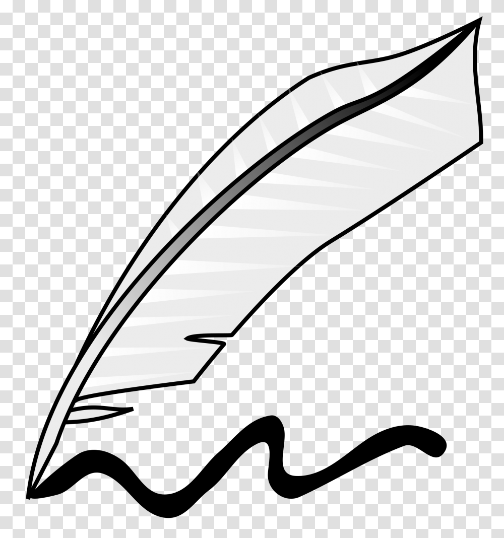 Feather Writing, Sword, Blade, Weapon, Weaponry Transparent Png