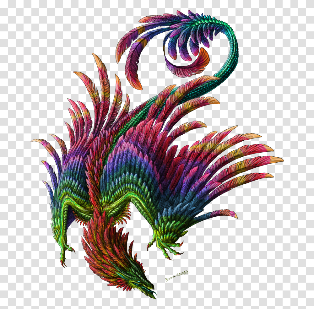 Feathered Serpent Quetzalcoatl Aztec God, Ornament, Pattern, Fractal, Bird Transparent Png